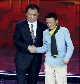 Jack Ma and Wang Jianlin 