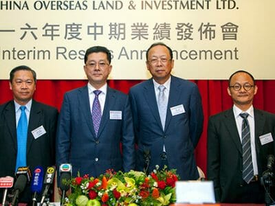 It was good news for China Overseas Land as the firms saw third quarter profits more than double